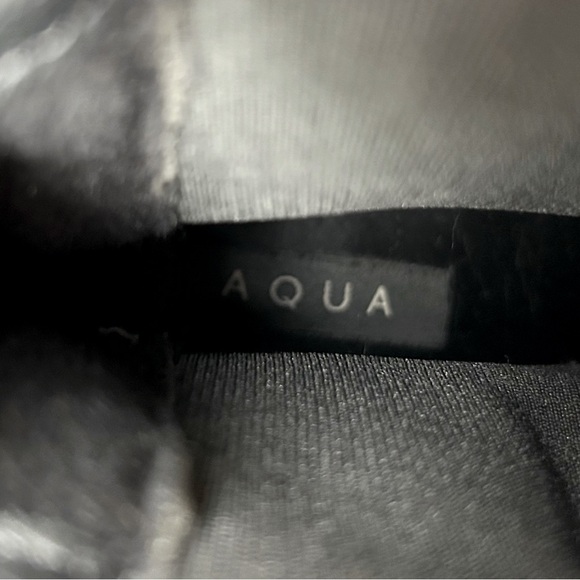 Aqua Rouge Platform High Heel Chelsea Boots Black Leather Chunky Lug Sole Size 9 - Picture 14 of 14